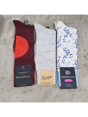 Sock Bundle Three Pack Mens One Size Three Pack of Crew Socks *NWT*